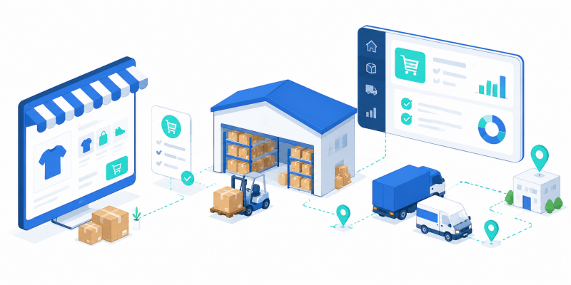 E-commerce dropshipping supply chain warehouse logistics fulfillment