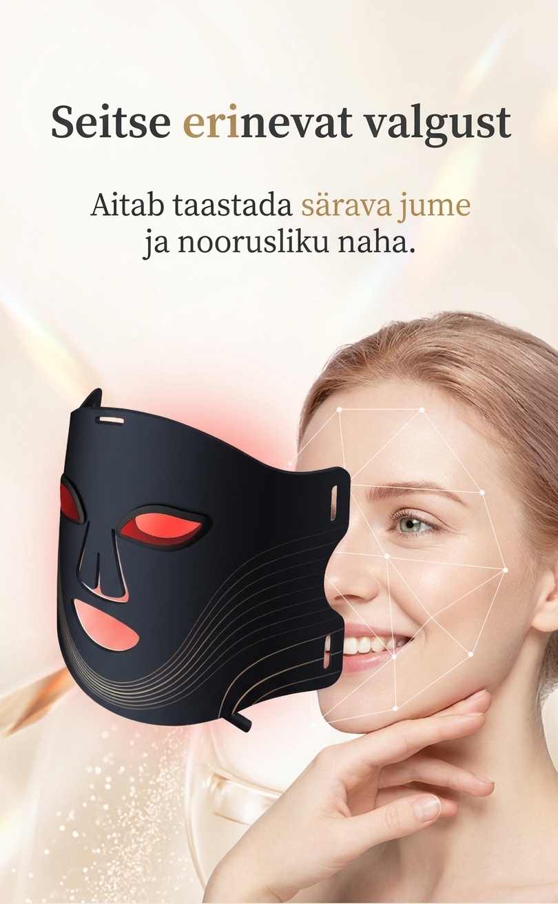 Seitse erinevat valgust - LED mask